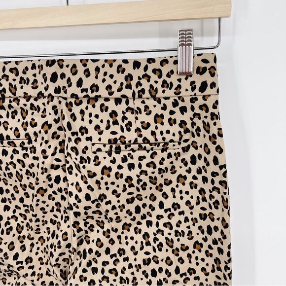 J.Crew Re-Imagined Leopard Print Chino Crop‎ Flare Pants Sz 00 NWT - Picture 5 of 11